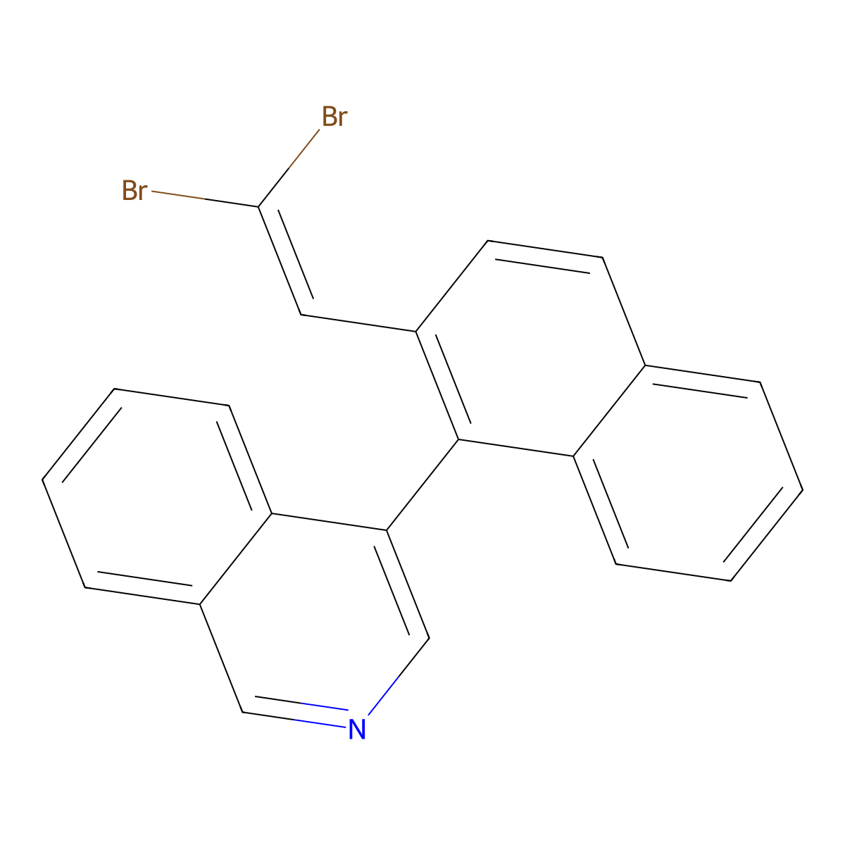 4-(2-(2,2-Dibromovinyl)naphthalen-1-yl)isoquinoline molecular structure, CAS 1602654-59-0