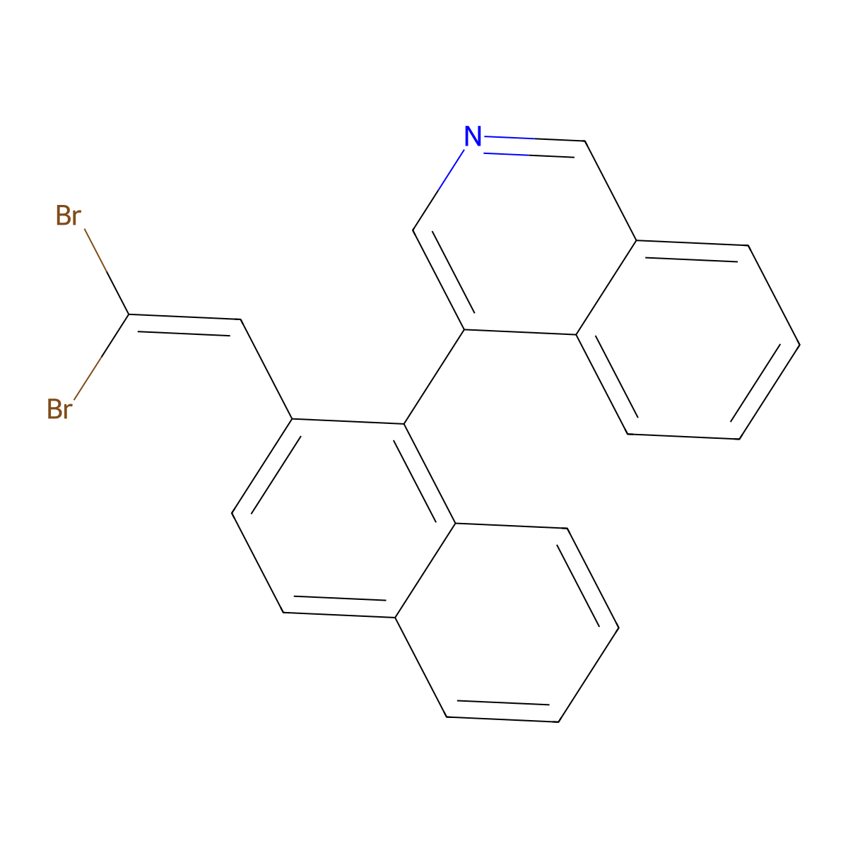 4-(2-(2,2-Dibromovinyl)naphthalen-1-yl)isoquinoline molecular structure, CAS 1602654-59-0