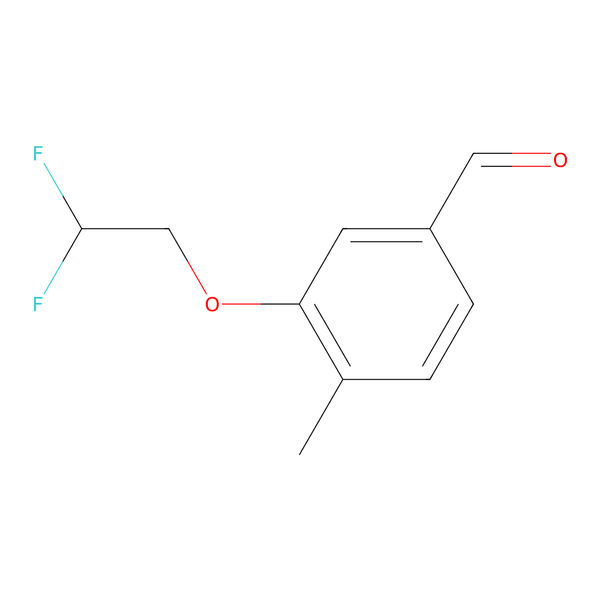 3-(2,2-Difluoroethoxy)-4-methylbenzaldehyde molecular structure, CAS 1602686-38-3