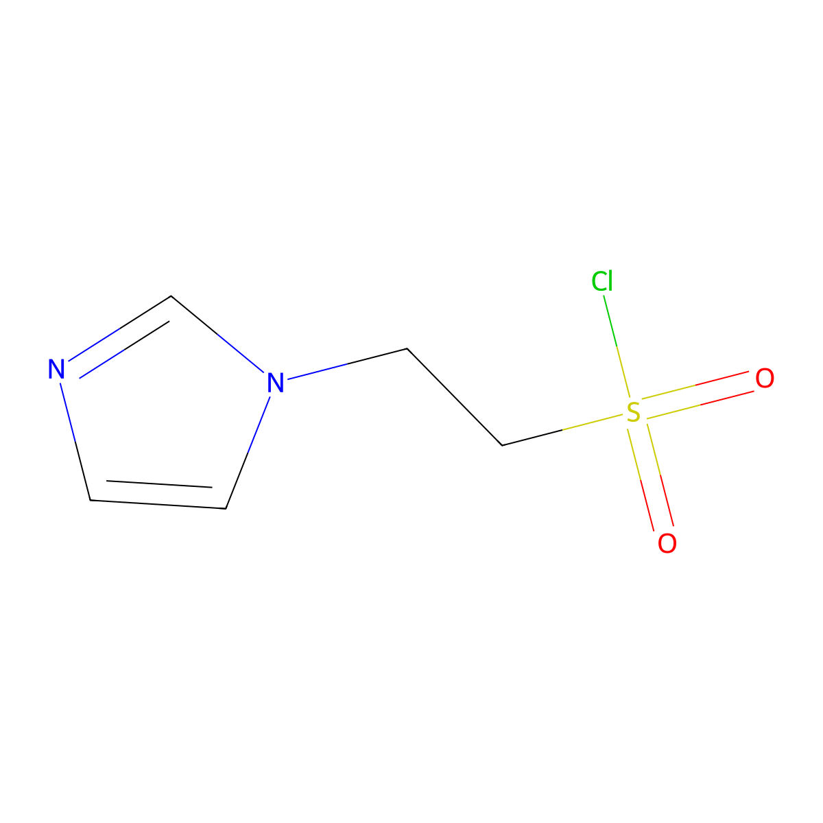 2-(1H-imidazol-1-yl)ethane-1-sulfonyl chloride molecular structure, CAS 1602692-91-0