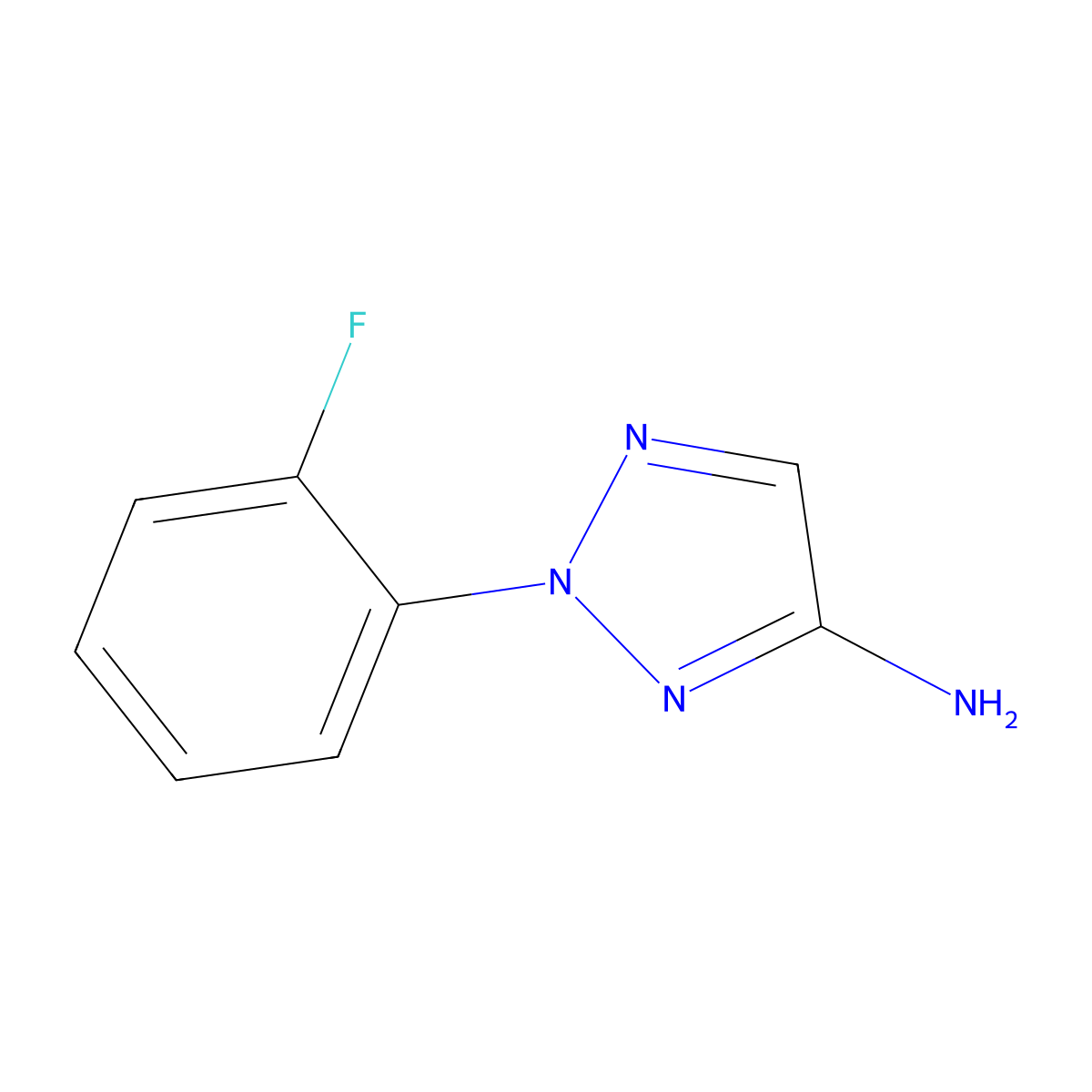 2-(2-fluorophenyl)-2H-1,2,3-triazol-4-amine molecular structure, CAS 1602701-67-6
