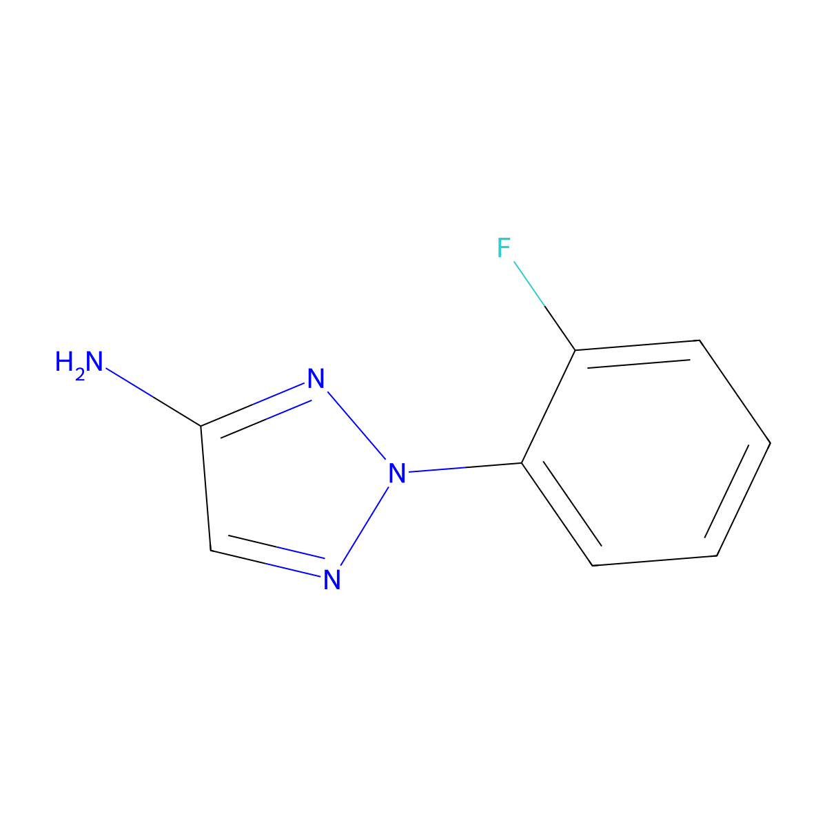 2-(2-fluorophenyl)-2H-1,2,3-triazol-4-amine molecular structure, CAS 1602701-67-6