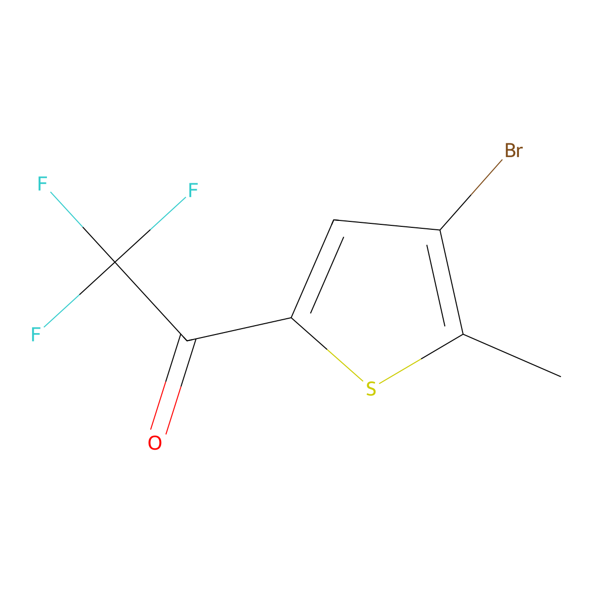 1-(4-Bromo-5-methyl-2-thienyl)-2,2,2-trifluoroethanone molecular structure, CAS 1602702-58-8