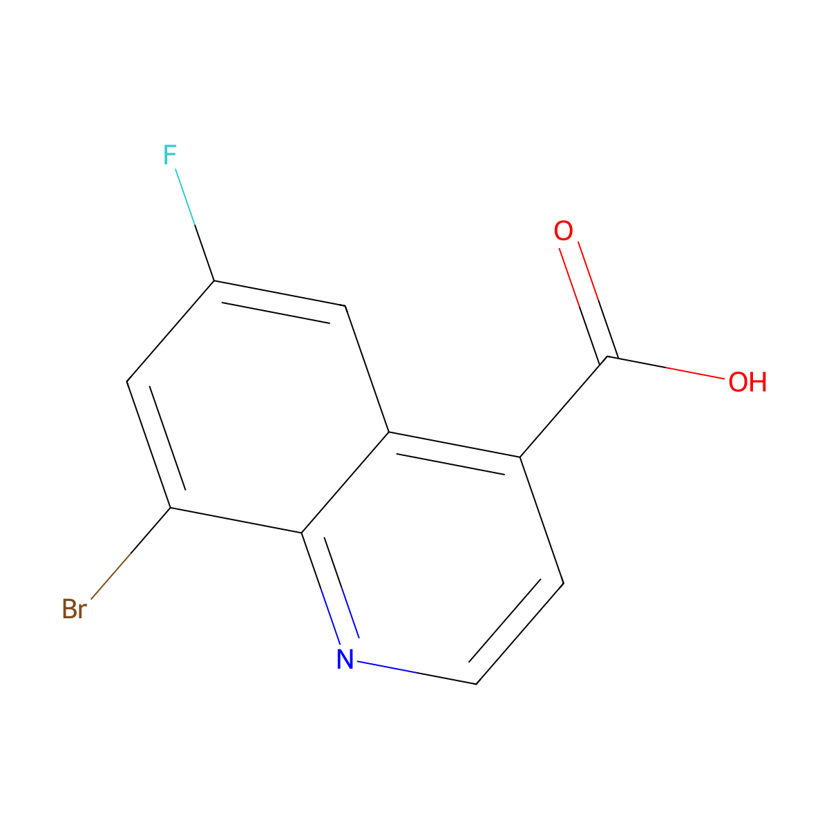 8-Bromo-6-fluoroquinoline-4-carboxylic acid molecular structure, CAS 1602707-93-6