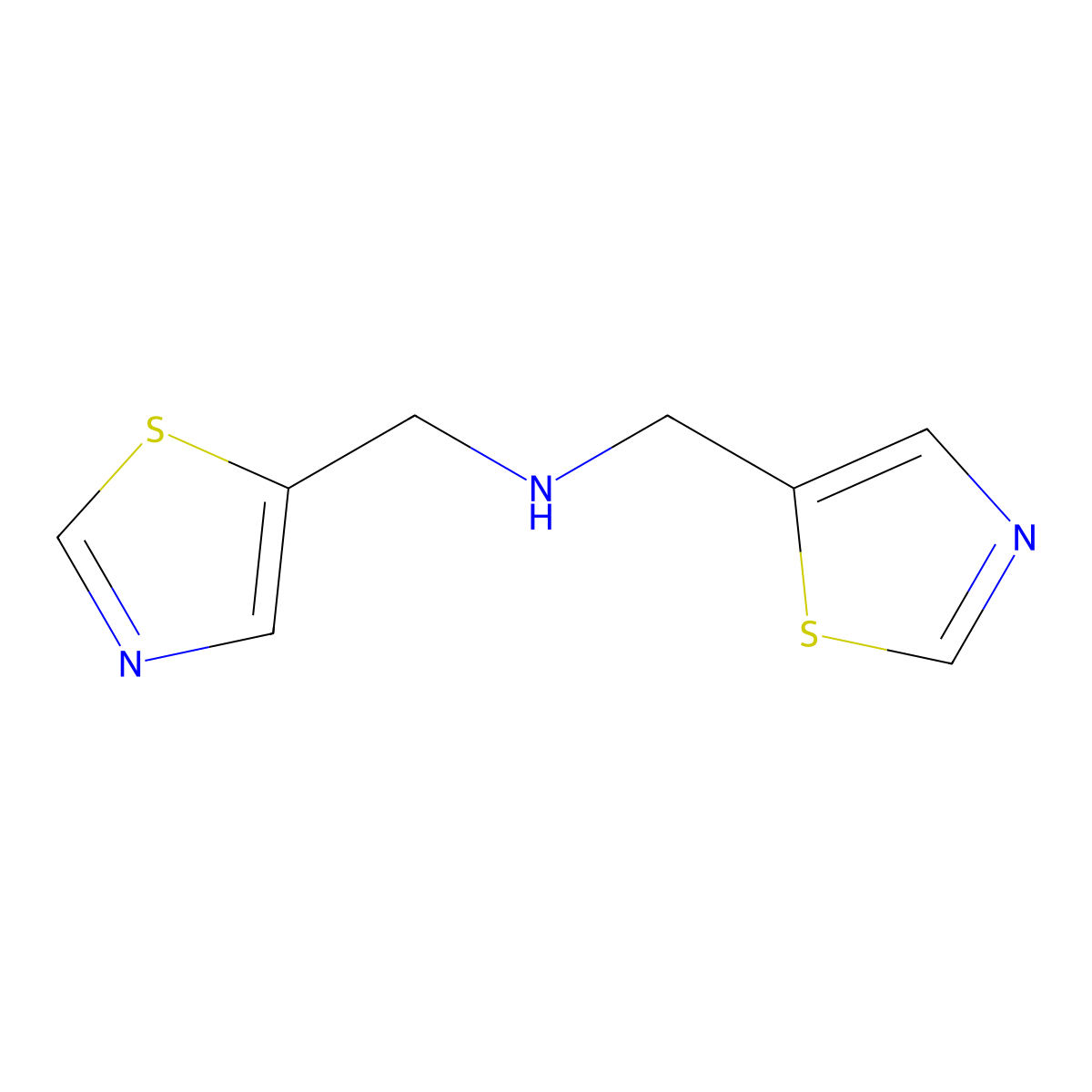 Bis[(1,3-thiazol-5-yl)methyl]amine molecular structure, CAS 1602722-37-1