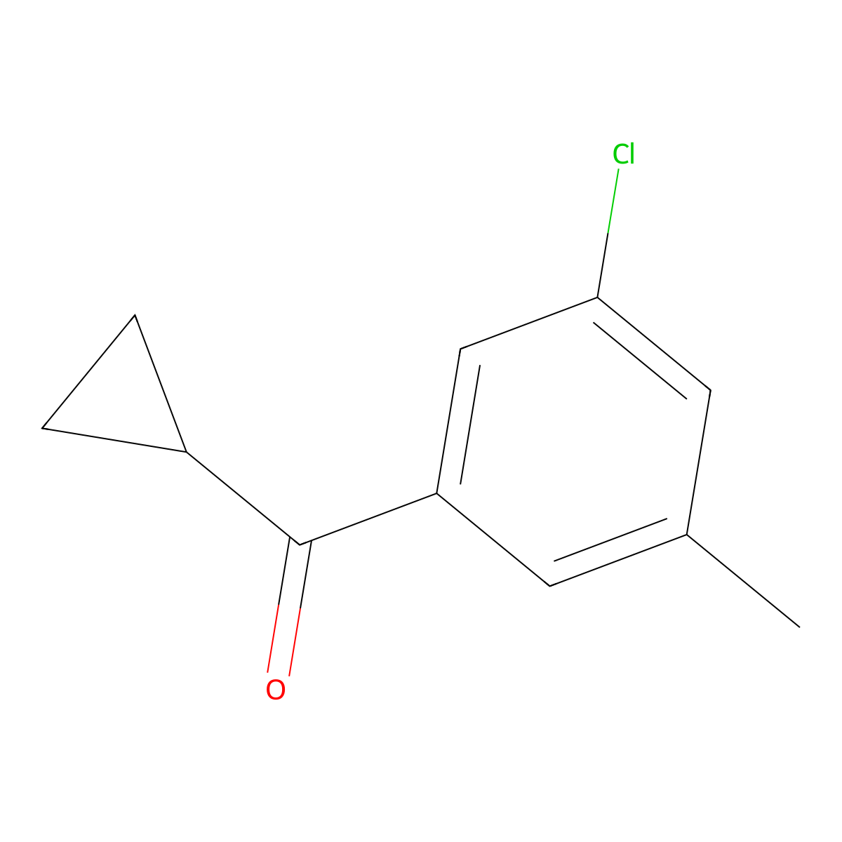 (3-Chloro-5-methylphenyl)cyclopropylmethanone molecular structure, CAS 1602724-67-3