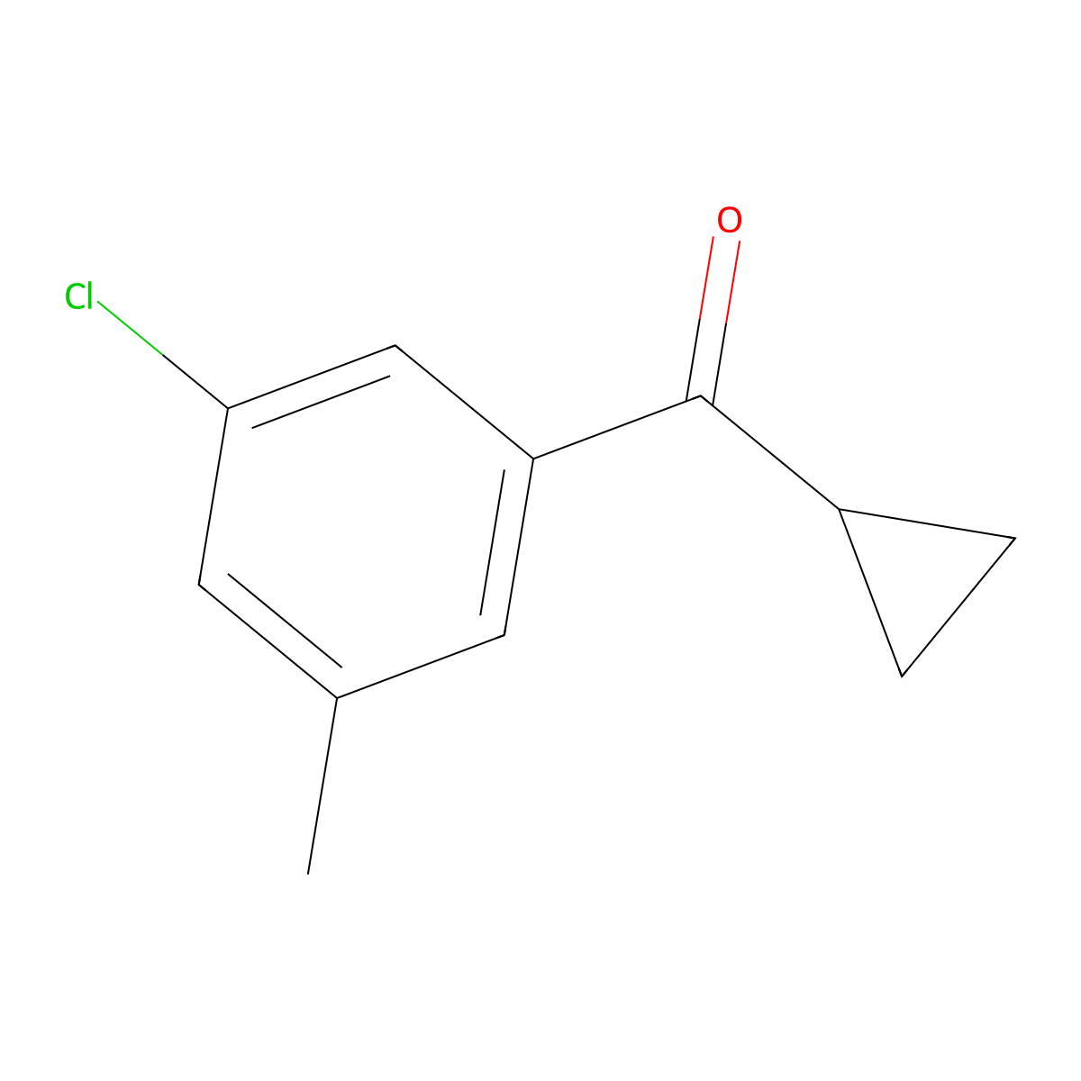 (3-Chloro-5-methylphenyl)cyclopropylmethanone molecular structure, CAS 1602724-67-3