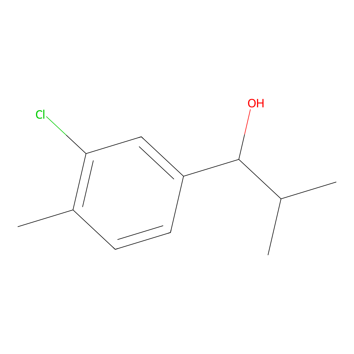 1-(3-Chloro-4-methylphenyl)-2-methylpropan-1-ol molecular structure, CAS 1602743-57-6