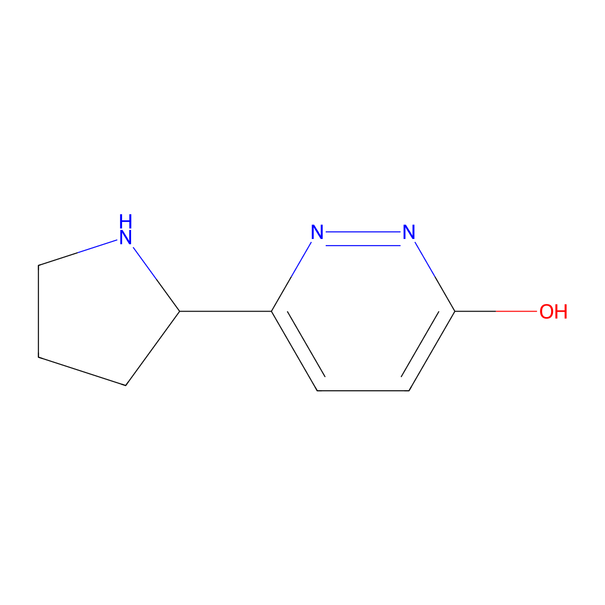 6-(Pyrrolidin-2-yl)-2,3-dihydropyridazin-3-one molecular structure, CAS 1602752-36-2