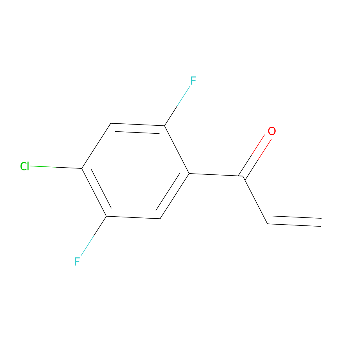 1-(4-Chloro-2,5-difluorophenyl)prop-2-en-1-one molecular structure, CAS 1602765-62-7