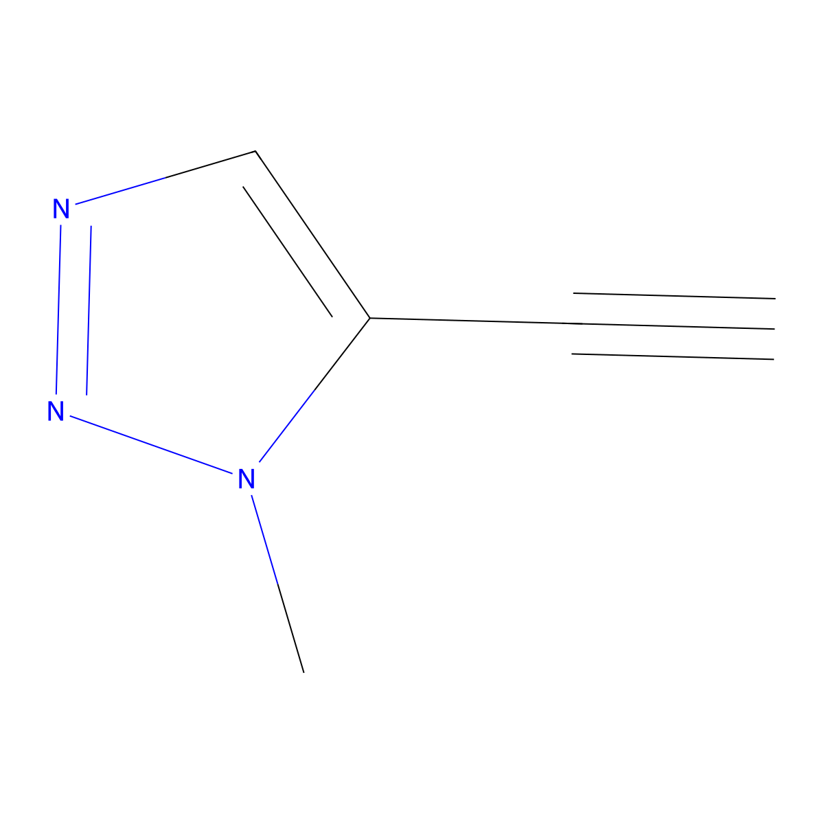 5-ethynyl-1-methyl-1H-1,2,3-triazole molecular structure, CAS 1602775-02-9