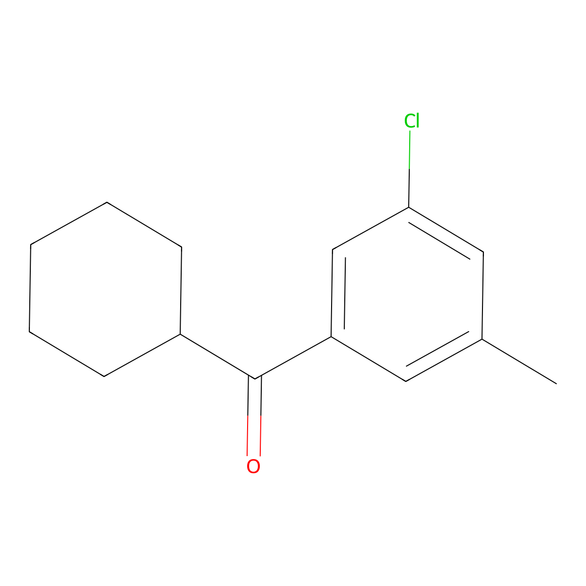 (3-Chloro-5-methylphenyl)(cyclohexyl)methanone molecular structure, CAS 1602779-20-3