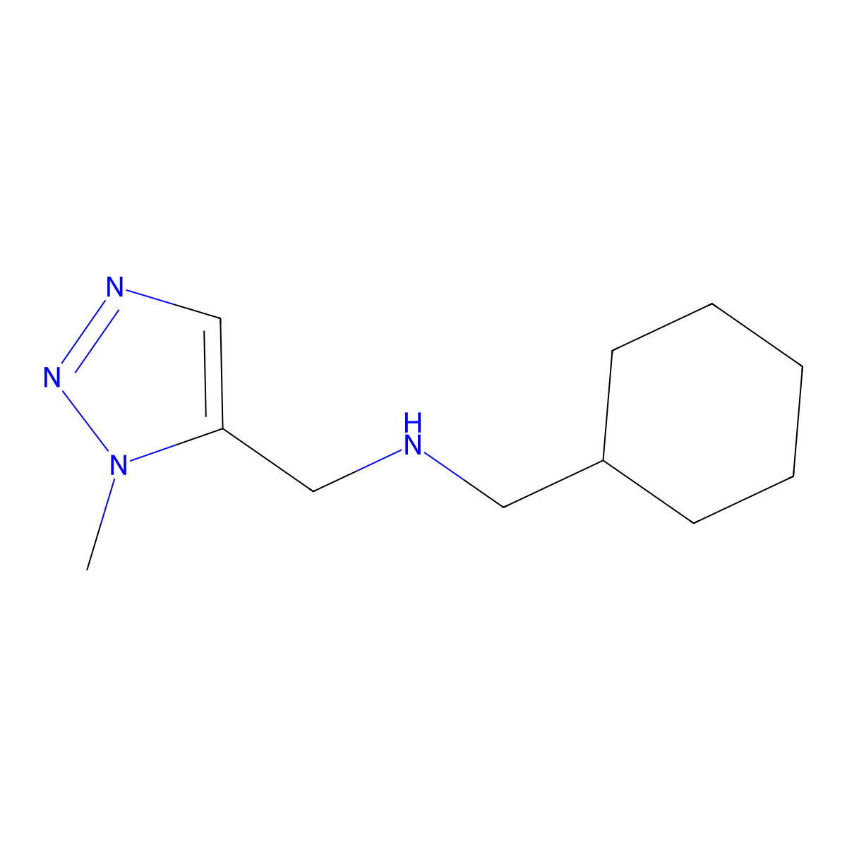 (cyclohexylmethyl)[(1-methyl-1H-1,2,3-triazol-5-yl)methyl]amine molecular structure, CAS 1602783-59-4