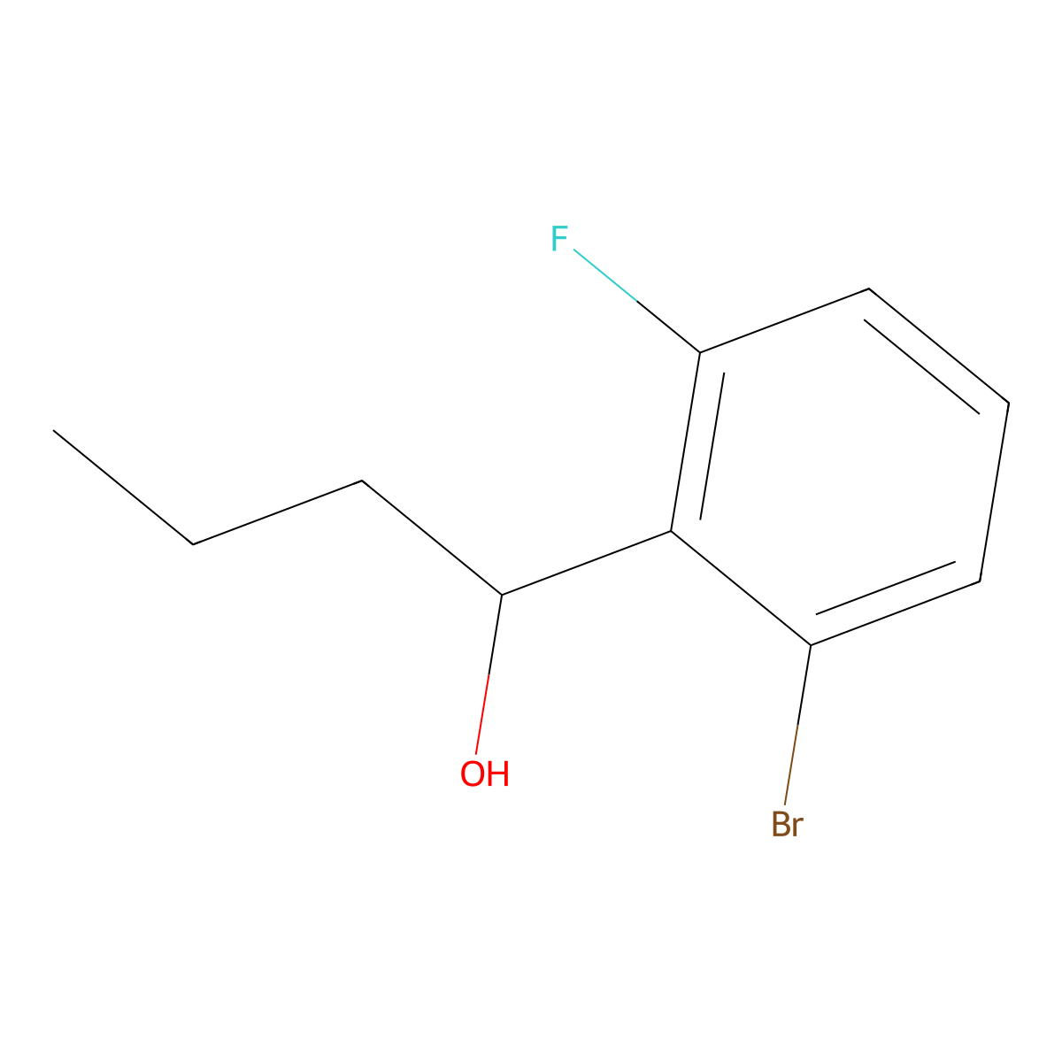 1-(2-Bromo-6-fluorophenyl)butan-1-ol molecular structure, CAS 1602786-26-4