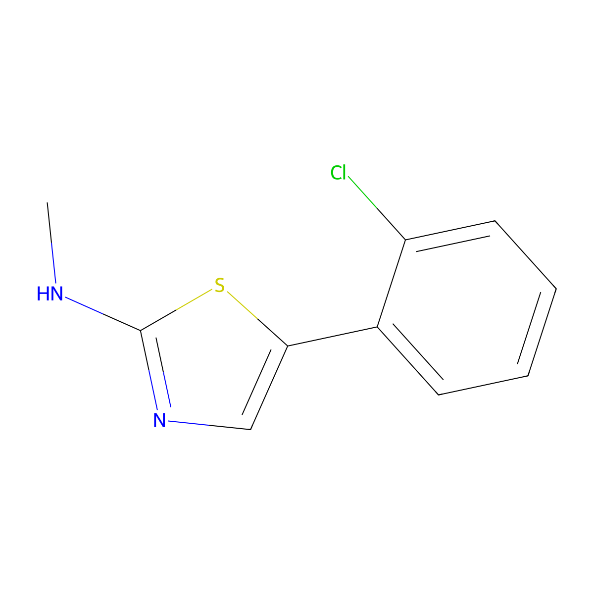 5-(2-Chlorophenyl)-N-methylthiaZol-2-amine molecular structure, CAS 1602786-39-9