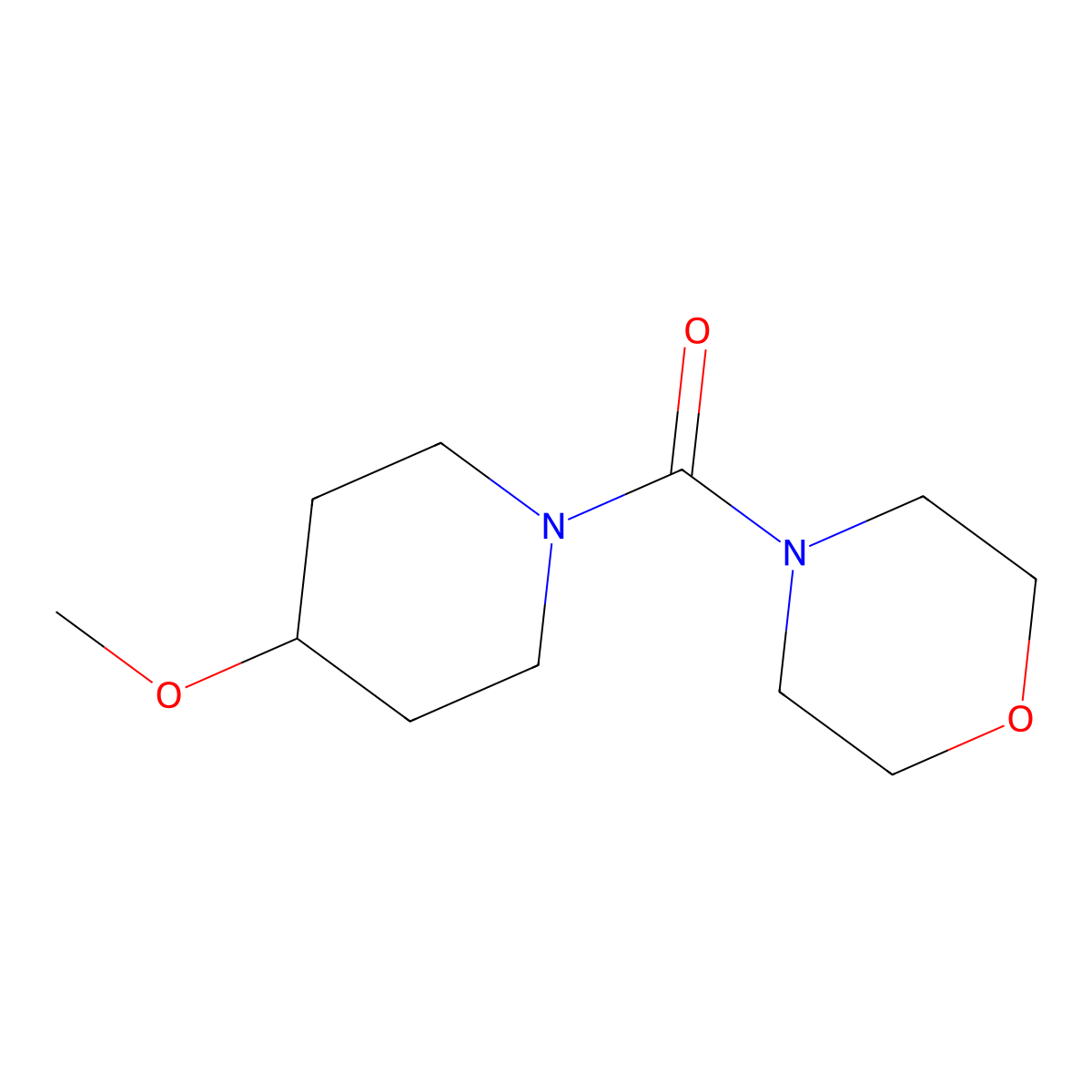 4-(4-Methoxypiperidine-1-carbonyl)morpholine molecular structure, CAS 1602790-14-6