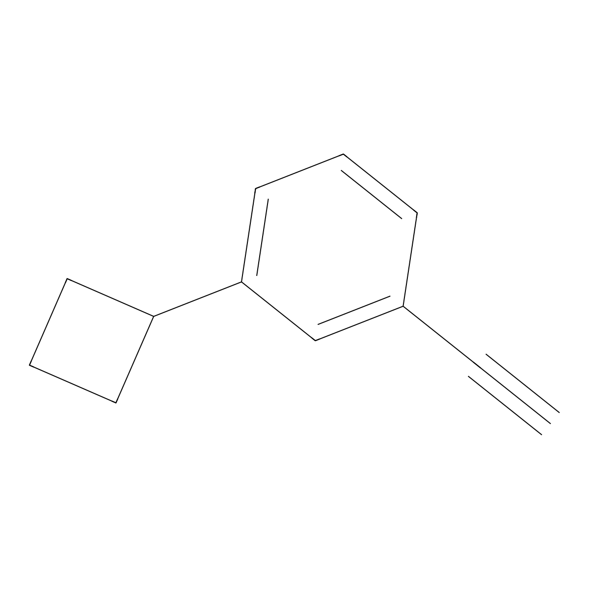 1-Cyclobutyl-3-ethynylbenzene molecular structure, CAS 1602816-47-6