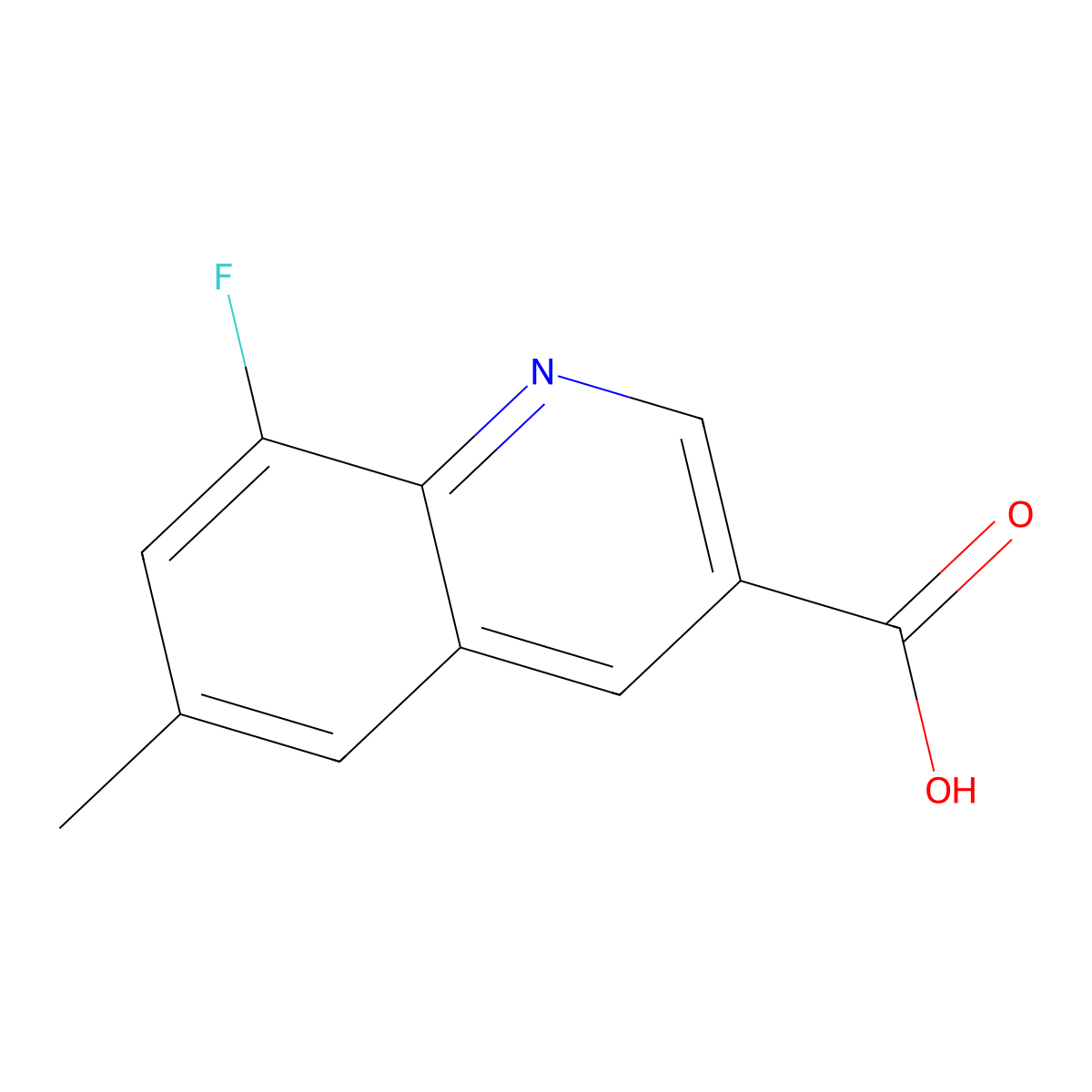 8-Fluoro-6-methylquinoline-3-carboxylic acid molecular structure, CAS 1602823-79-9