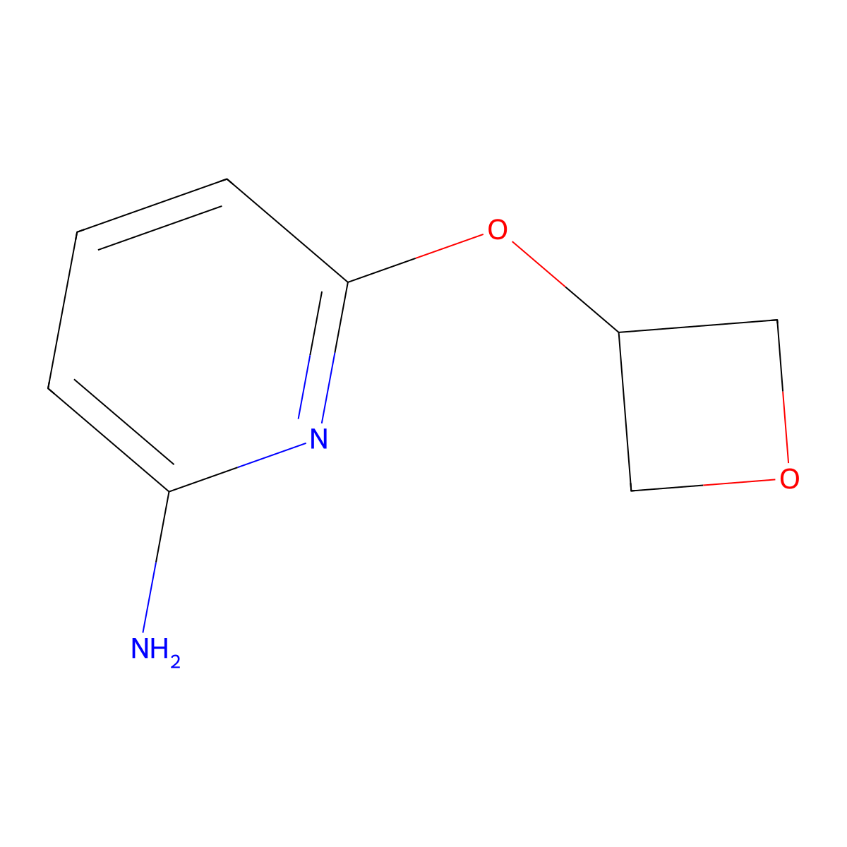 6-(Oxetan-3-yloxy)pyridin-2-amine molecular structure, CAS 1602836-35-0