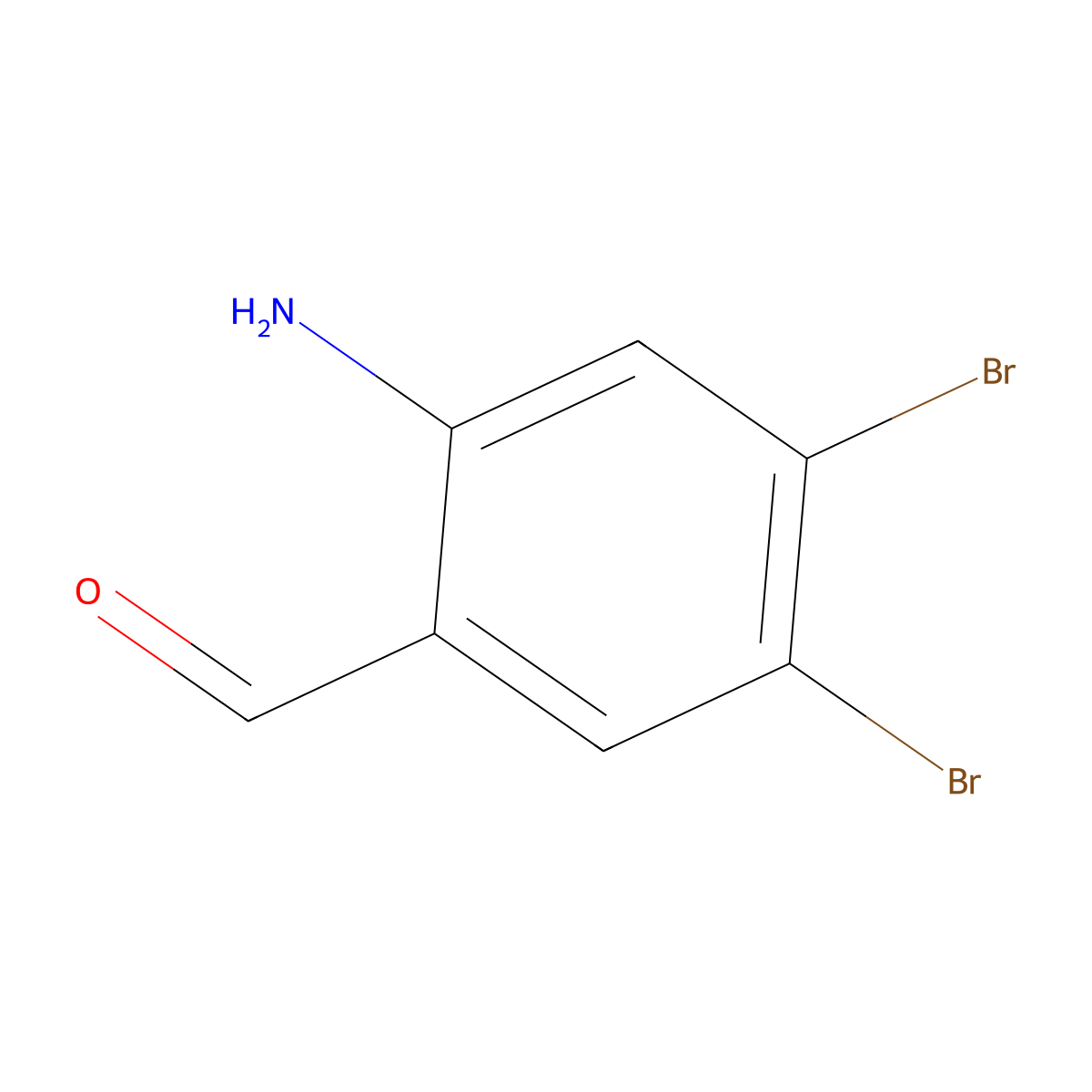 2-Amino-4,5-dibromobenzaldehyde molecular structure, CAS 1602857-63-5