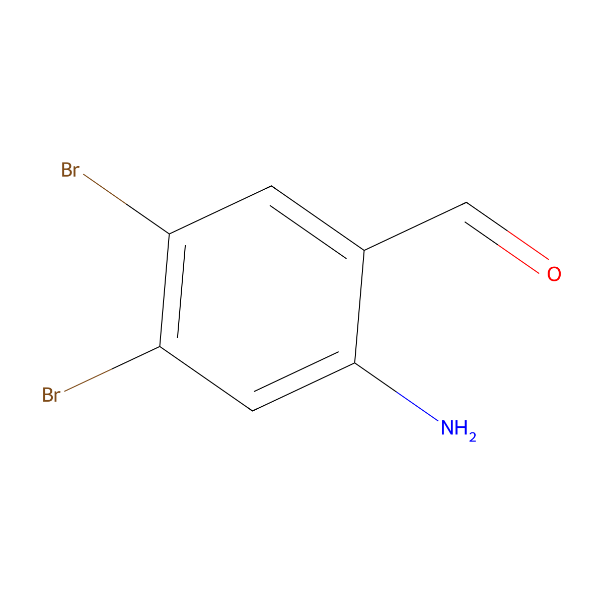 2-Amino-4,5-dibromobenzaldehyde molecular structure, CAS 1602857-63-5