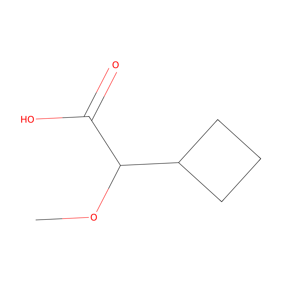 2-Cyclobutyl-2-methoxyacetic acid molecular structure, CAS 1602868-22-3