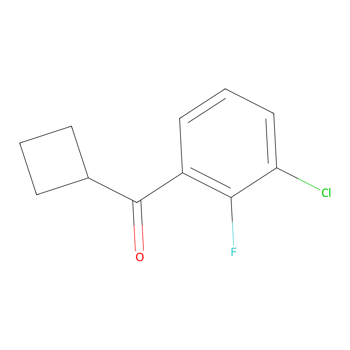 (3-Chloro-2-fluorophenyl)cyclobutylmethanone molecular structure, CAS 1602872-08-1