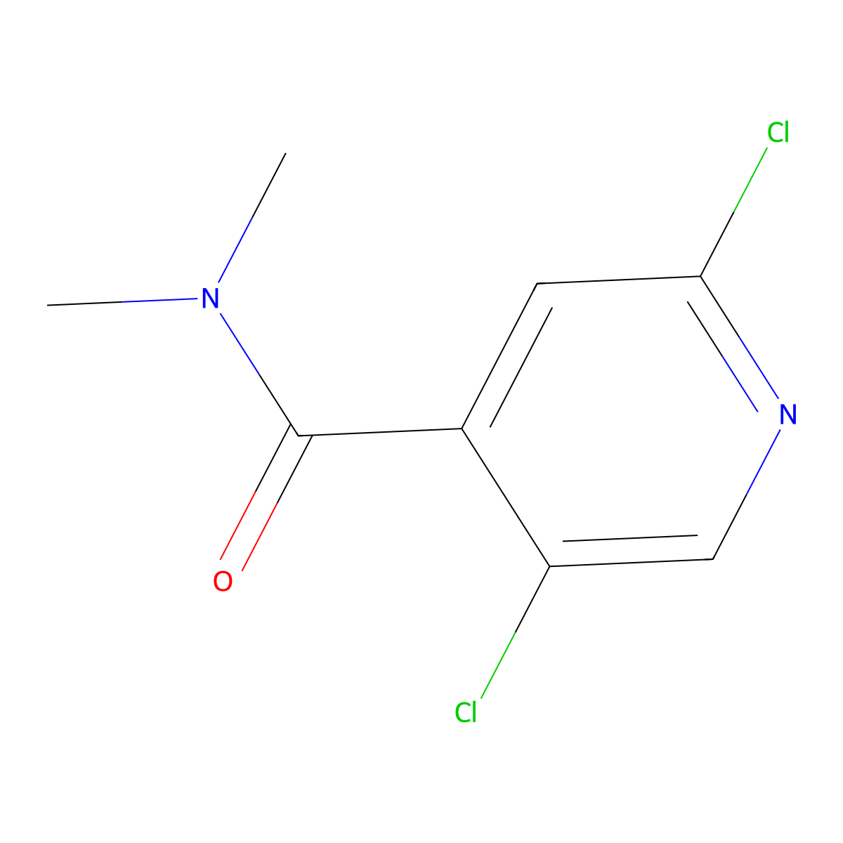 2,5-Dichloro-N,N-dimethylisonicotinamide molecular structure, CAS 1602873-45-9