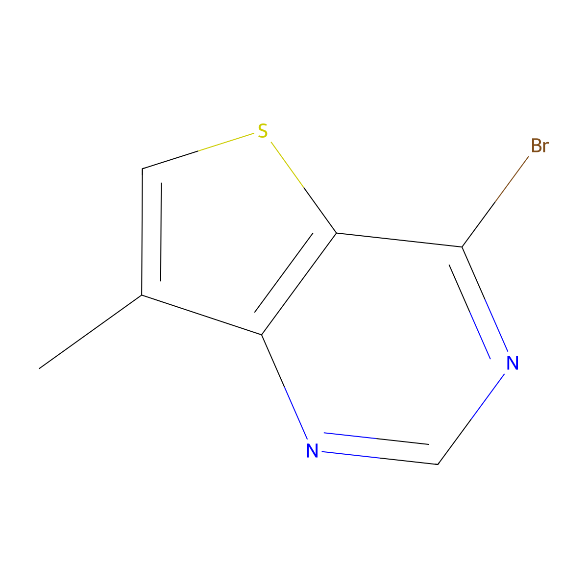 4-Bromo-7-methylthieno[3,2-d]pyrimidine molecular structure, CAS 1602879-42-4