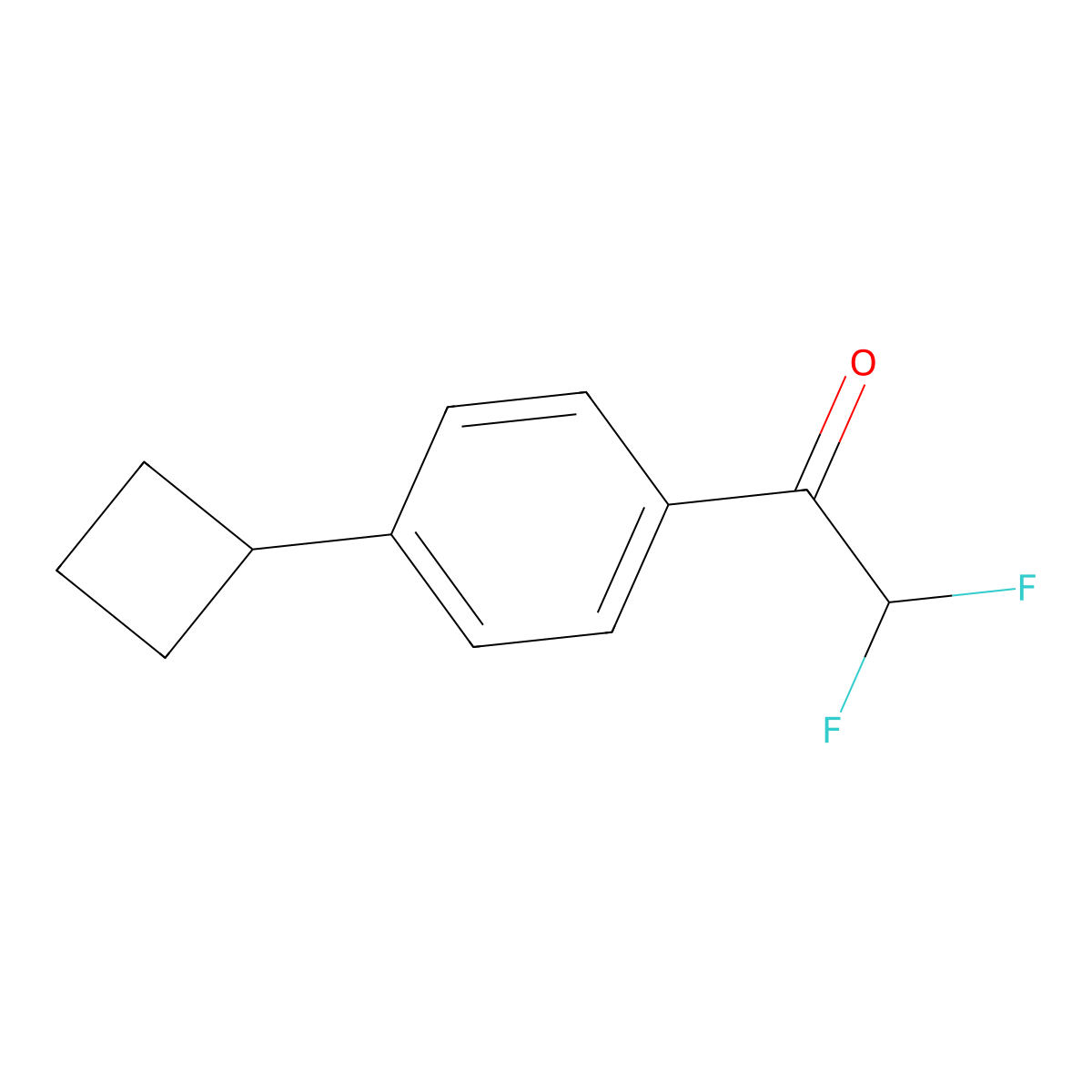 1-(4-Cyclobutylphenyl)-2,2-difluoroethanone molecular structure, CAS 1602887-38-6