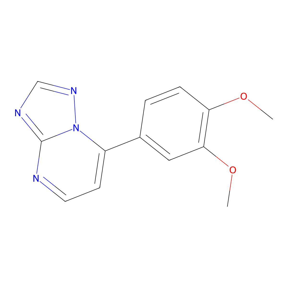 7-(3,4-Dimethoxyphenyl)[1,2,4]triazolo[1,5-a]pyrimidine molecular structure, CAS 160290-34-6