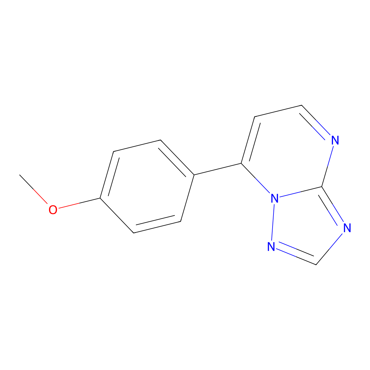 7-(4-Methoxyphenyl)[1,2,4]triazolo[1,5-a]pyrimidine molecular structure, CAS 160290-36-8