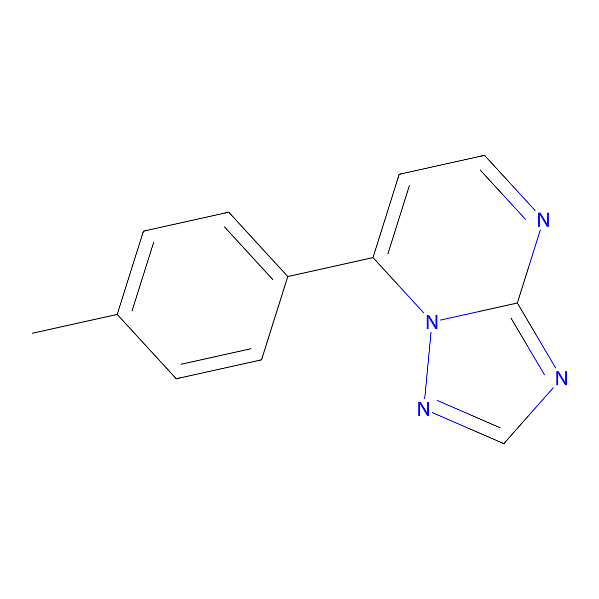 7-(4-Methylphenyl)[1,2,4]triazolo[1,5-a]pyrimidine molecular structure, CAS 160290-38-0