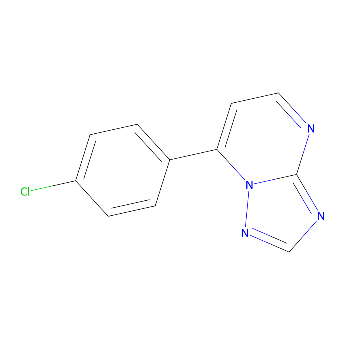 7-(4-Chlorophenyl)-[1,2,4]triazolo[1,5-a]pyrimidine molecular structure, CAS 160290-42-6
