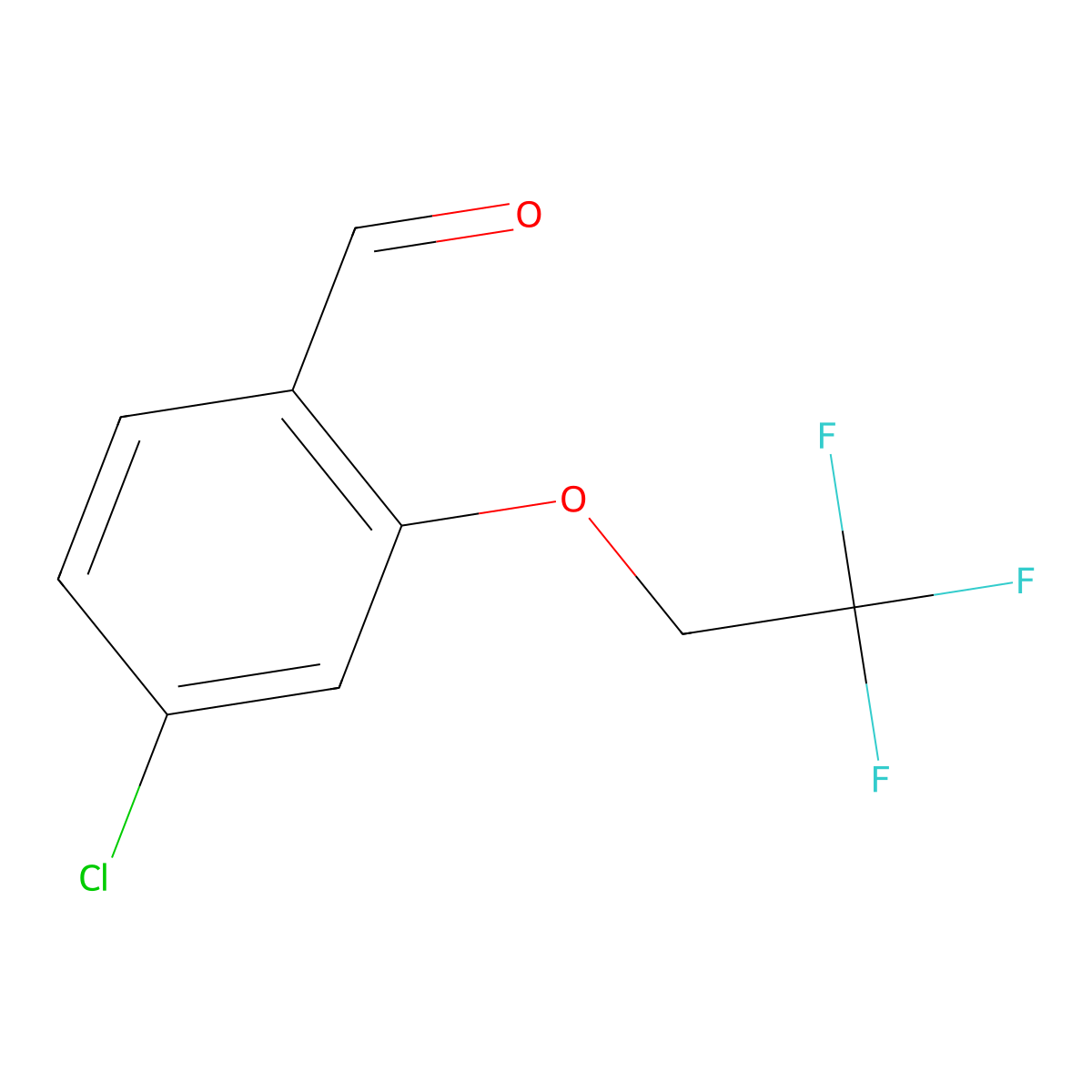 4-Chloro-2-(2,2,2-trifluoroethoxy)benzaldehyde molecular structure, CAS 1602903-70-7
