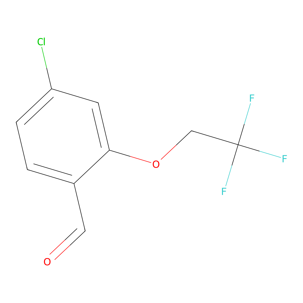 4-Chloro-2-(2,2,2-trifluoroethoxy)benzaldehyde molecular structure, CAS 1602903-70-7