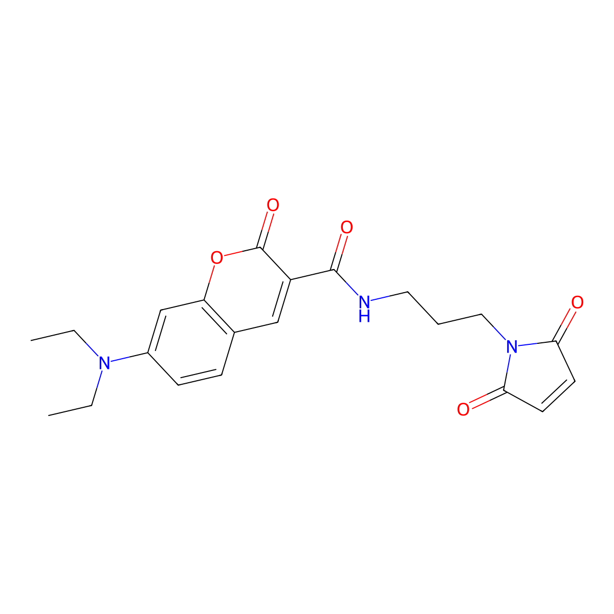 7-Diethylamino-3-[N-(3-maleimidopropyl)carbamoyl]coumarin molecular structure, CAS 160291-54-3