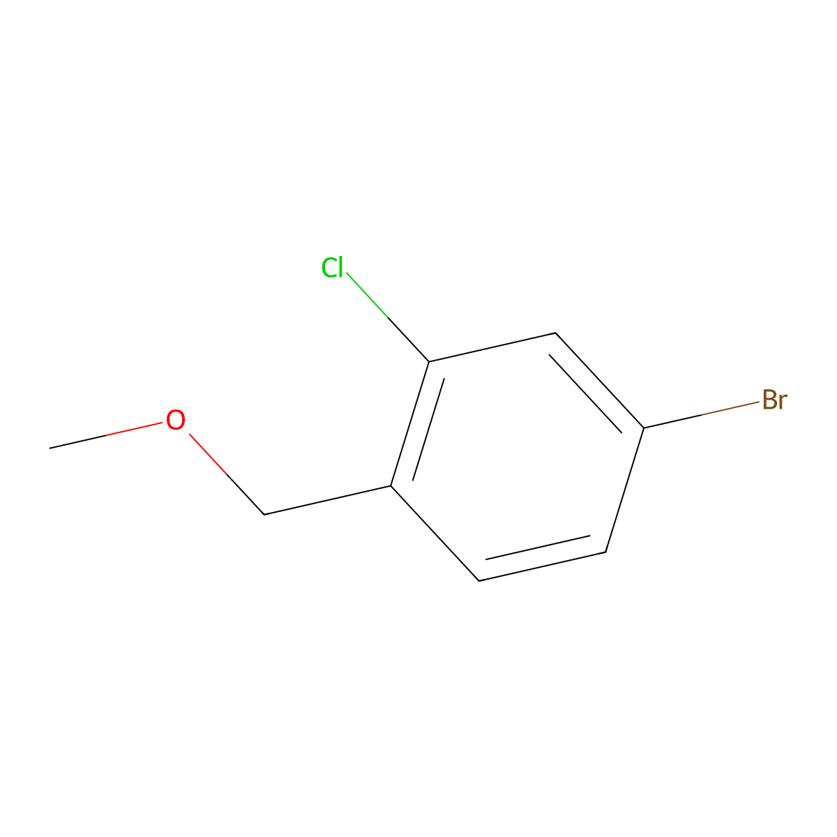 4-Bromo-2-chloro-1-(methoxymethyl)benzene molecular structure, CAS 1602920-29-5