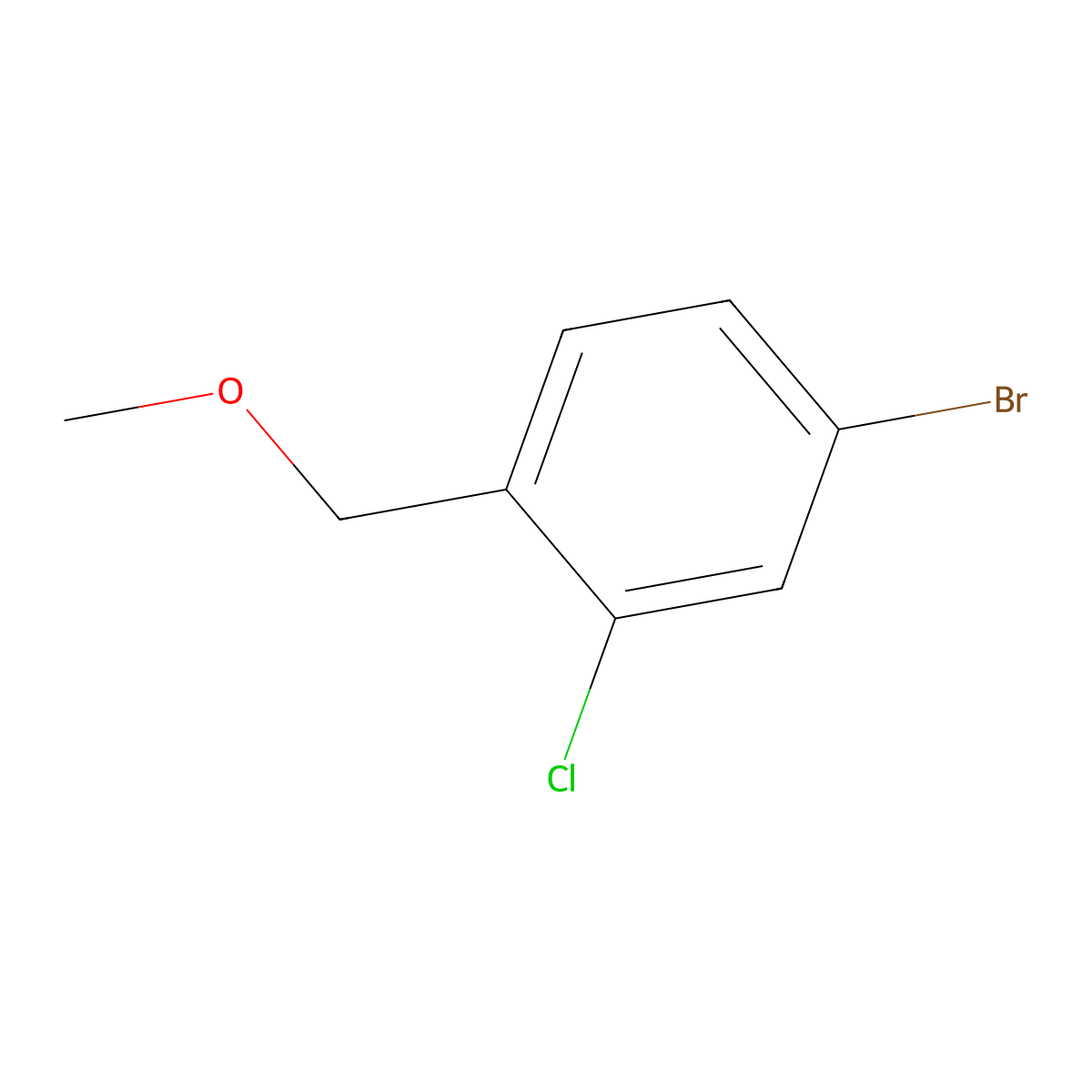 4-Bromo-2-chloro-1-(methoxymethyl)benzene molecular structure, CAS 1602920-29-5