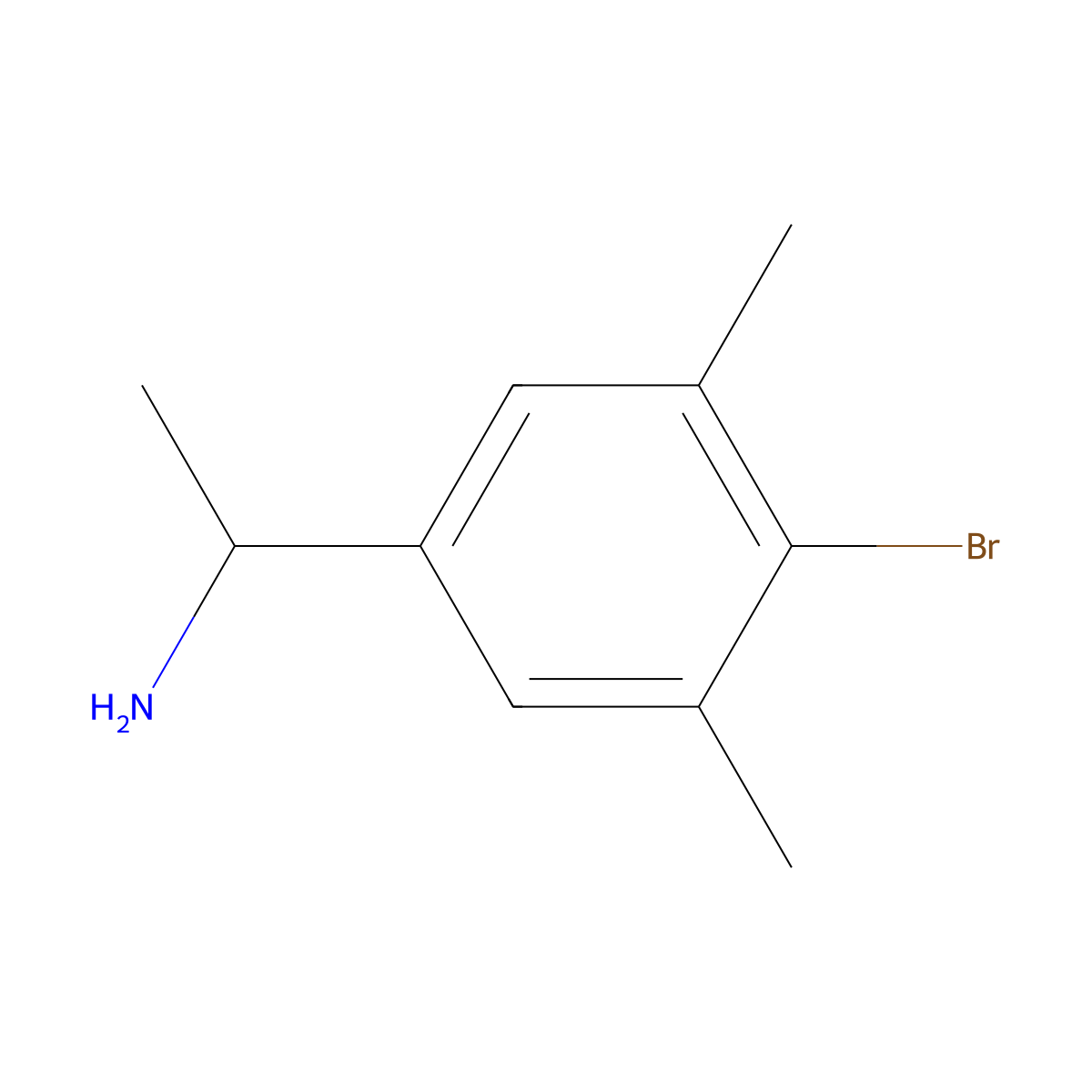1-(4-Bromo-3,5-dimethylphenyl)ethan-1-amine molecular structure, CAS 1602927-09-2