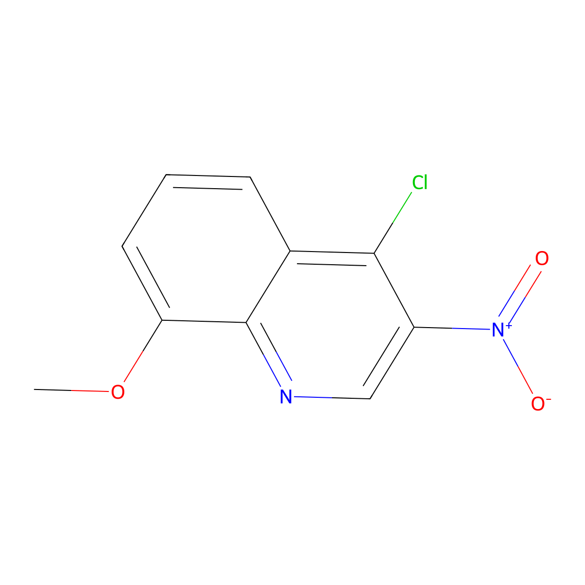 4-Chloro-8-methoxy-3-nitroquinoline molecular structure, CAS 1602939-41-2