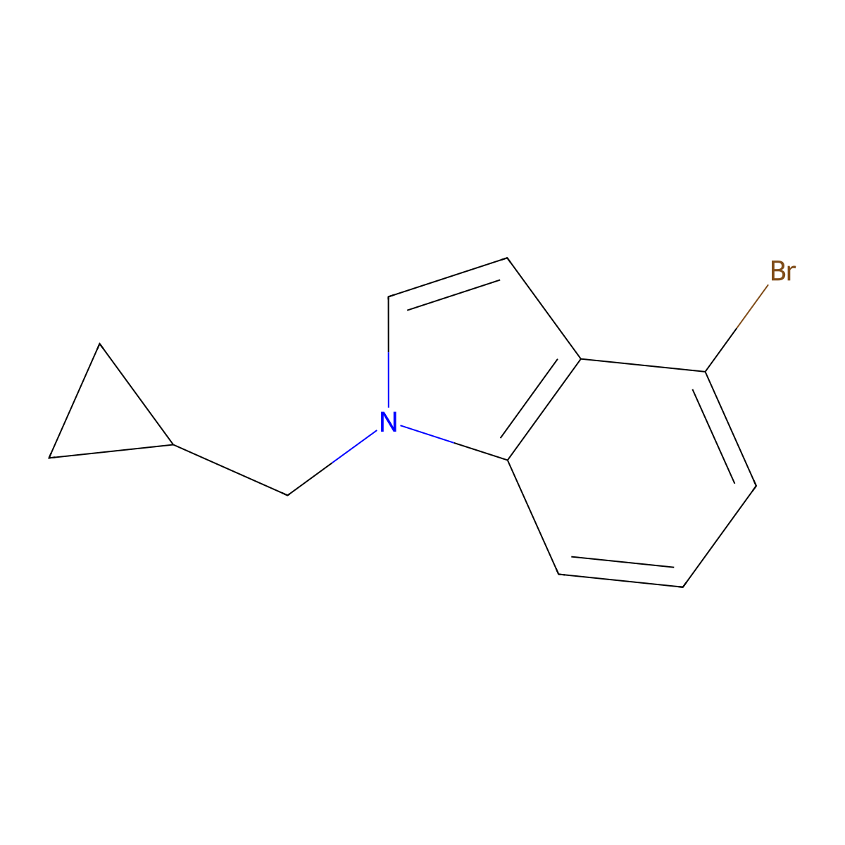 4-Bromo-1-(cyclopropylmethyl)-1H-indole molecular structure, CAS 1602947-66-9