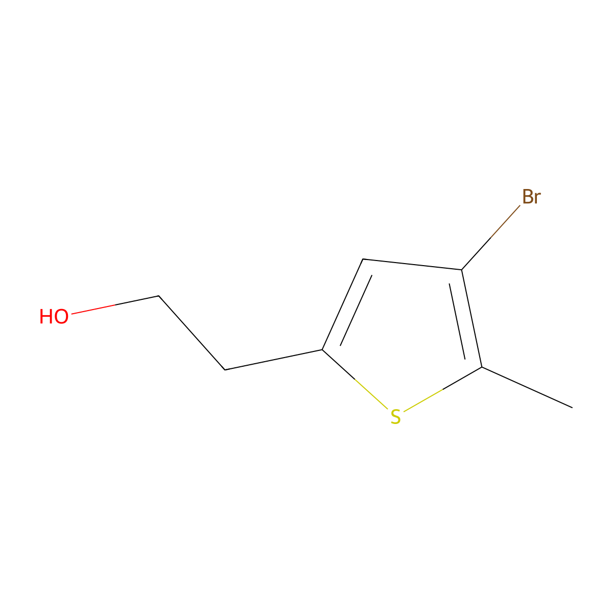 2-Thiopheneethanol, 4-bromo-5-methyl- molecular structure, CAS 1602973-37-4