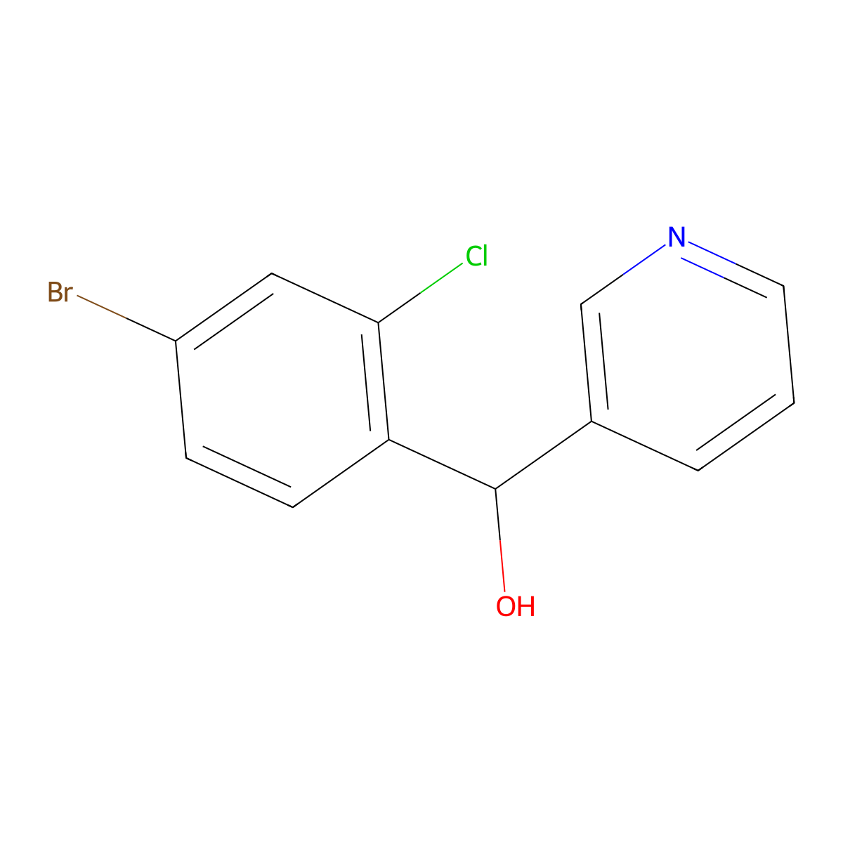 alpha-(4-Bromo-2-chlorophenyl)-3-pyridinemethanol molecular structure, CAS 1602979-51-0