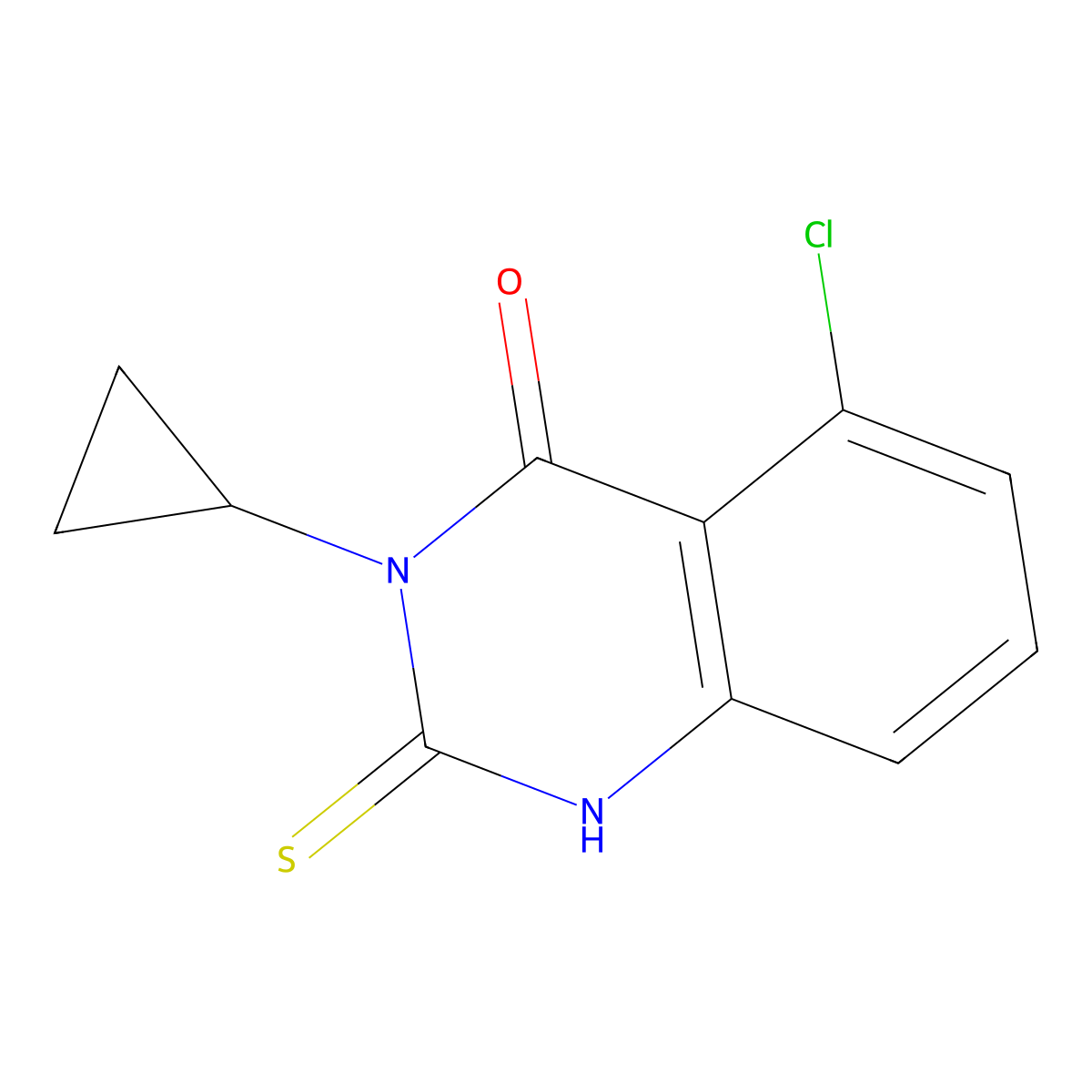 5-Chloro-3-cyclopropyl-2-sulfanylidene-1H-quinazolin-4-one molecular structure, CAS 1602984-05-3