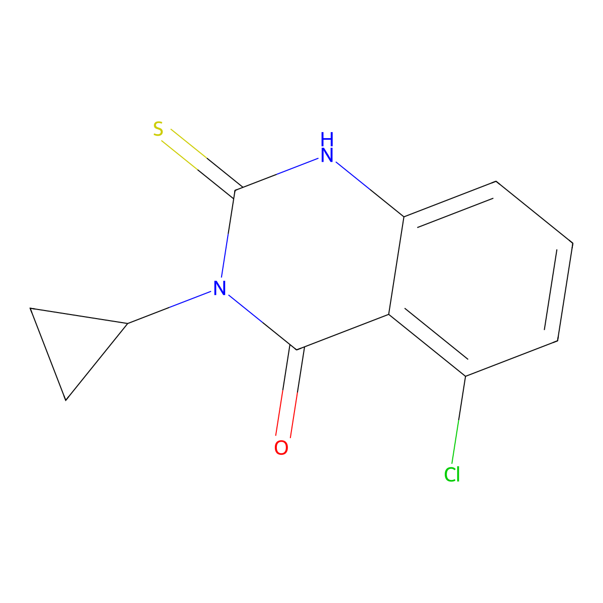 5-Chloro-3-cyclopropyl-2-sulfanylidene-1H-quinazolin-4-one molecular structure, CAS 1602984-05-3