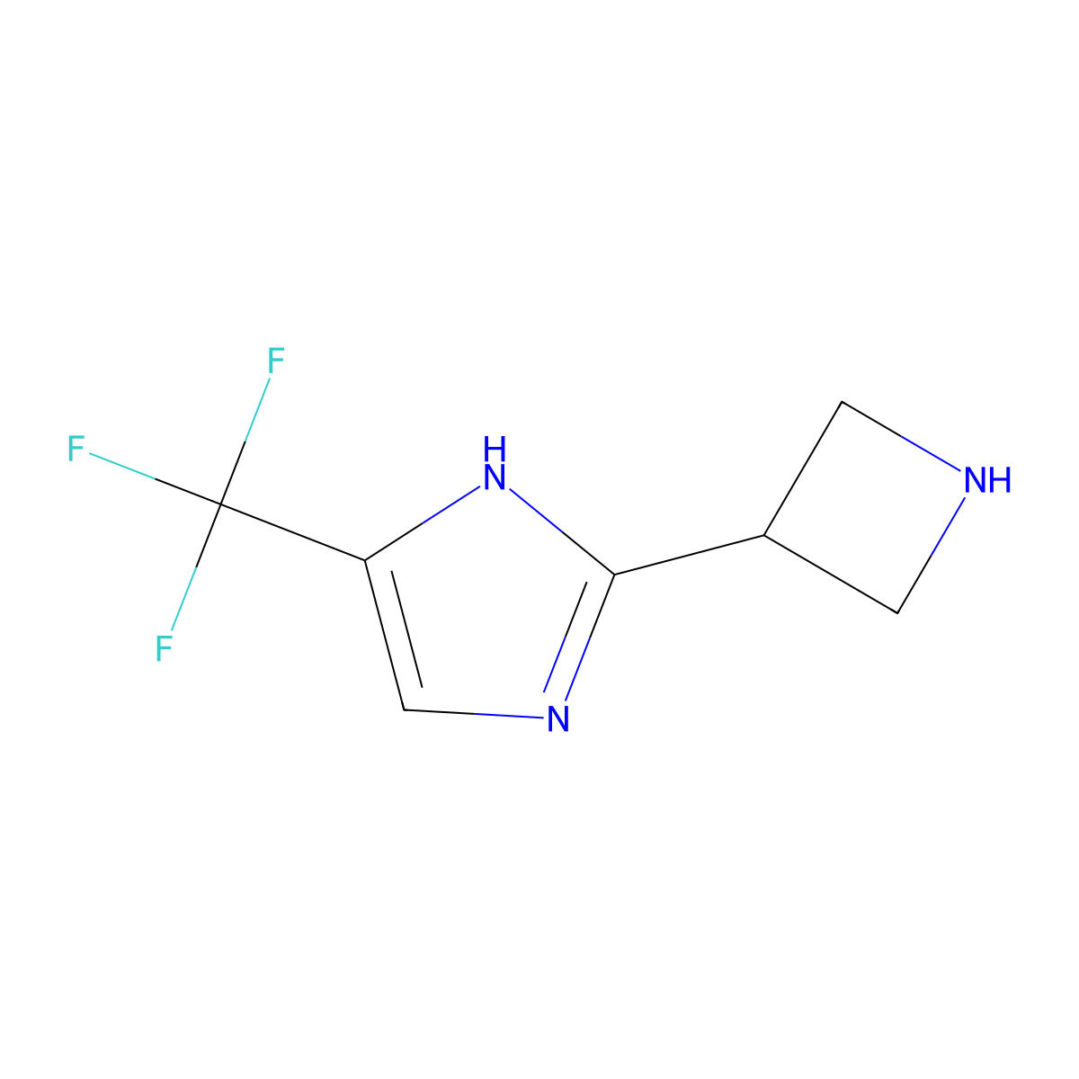 2-(azetidin-3-yl)-4-(trifluoromethyl)-1H-imidazole molecular structure, CAS 1602990-57-7
