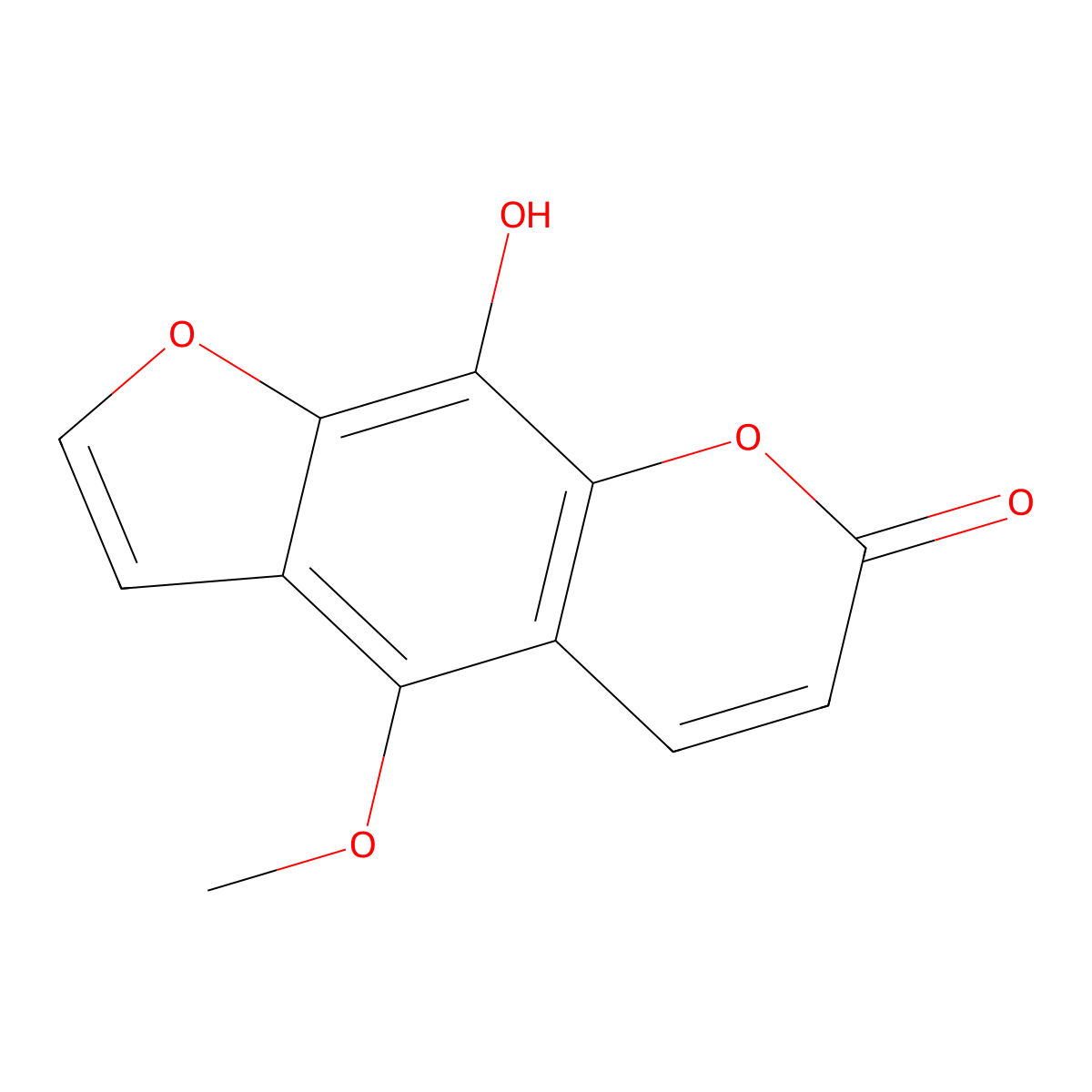 8-Hydroxybergapten molecular structure, CAS 1603-47-0