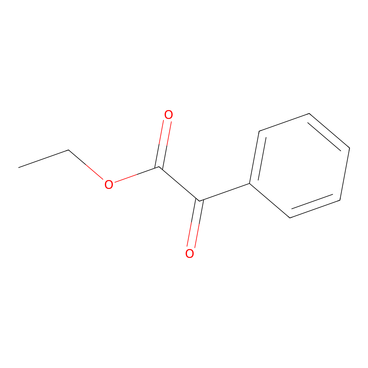 Ethyl benzoylformate molecular structure, CAS 1603-79-8