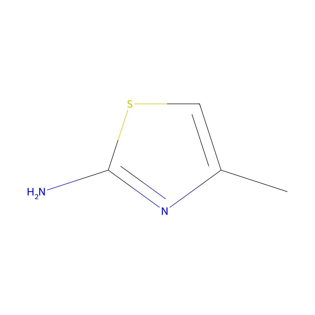 2-Amino-4-methylthiazole molecular structure, CAS 1603-91-4
